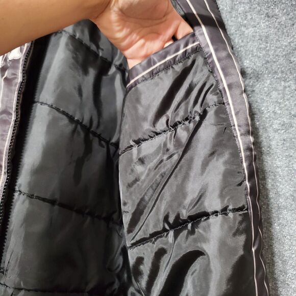 Vintage Y2K Avirex 75 Satin Bomber Jacket Mens Large Striped Grunge Streetwear - Picture 4 of 12